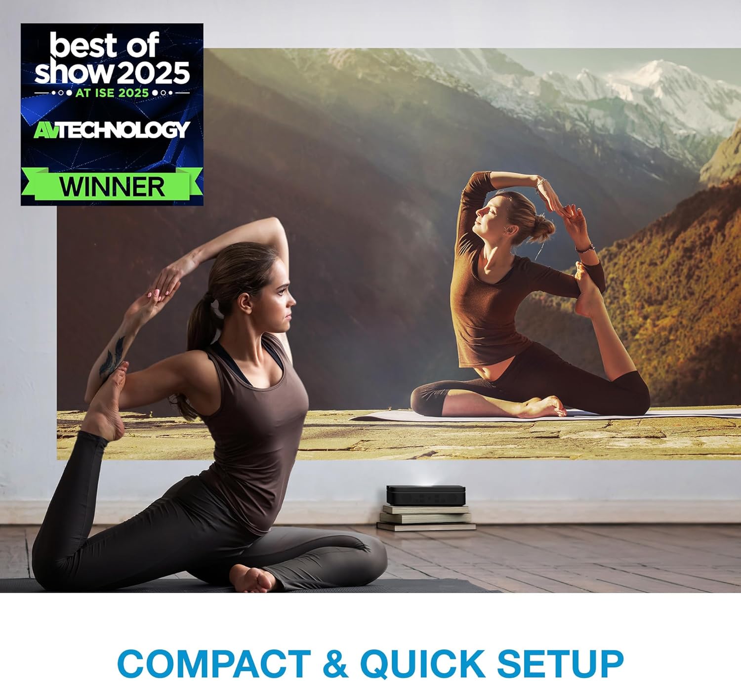 Optoma ML1080UST PHOTON GO Ultra Short Throw 1080p HDR10 Portable Projector, Triple Laser (RGB) 7