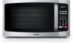 TOSHIBA ML-EM09PA(SS) Small Microwave Oven with 6 Auto Menus, Mute Function & Child Lock, LED Lighting