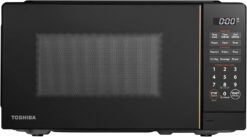 TOSHIBA MM-EM07PA(BK) Small Microwave Oven with 11 Power Levels, ChefDefrost