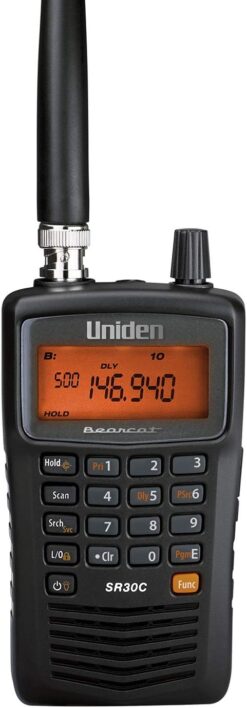 Uniden Bearcat SR30C, 500-Channel Compact Handheld Scanner, Close Call RF Capture, Turbo Search, PC programable