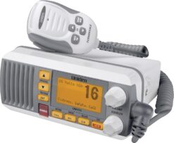 Uniden UM435 Advanced Fixed Mount VHF Marine Radio, All USA/International/Canadian Marine Channels Including New 4-Digit, White
