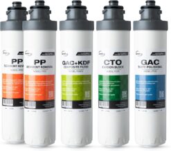 iSpring F5DS 1-Year Replacement Supply Filter Cartridge Pack Set for DS4B & DS4S