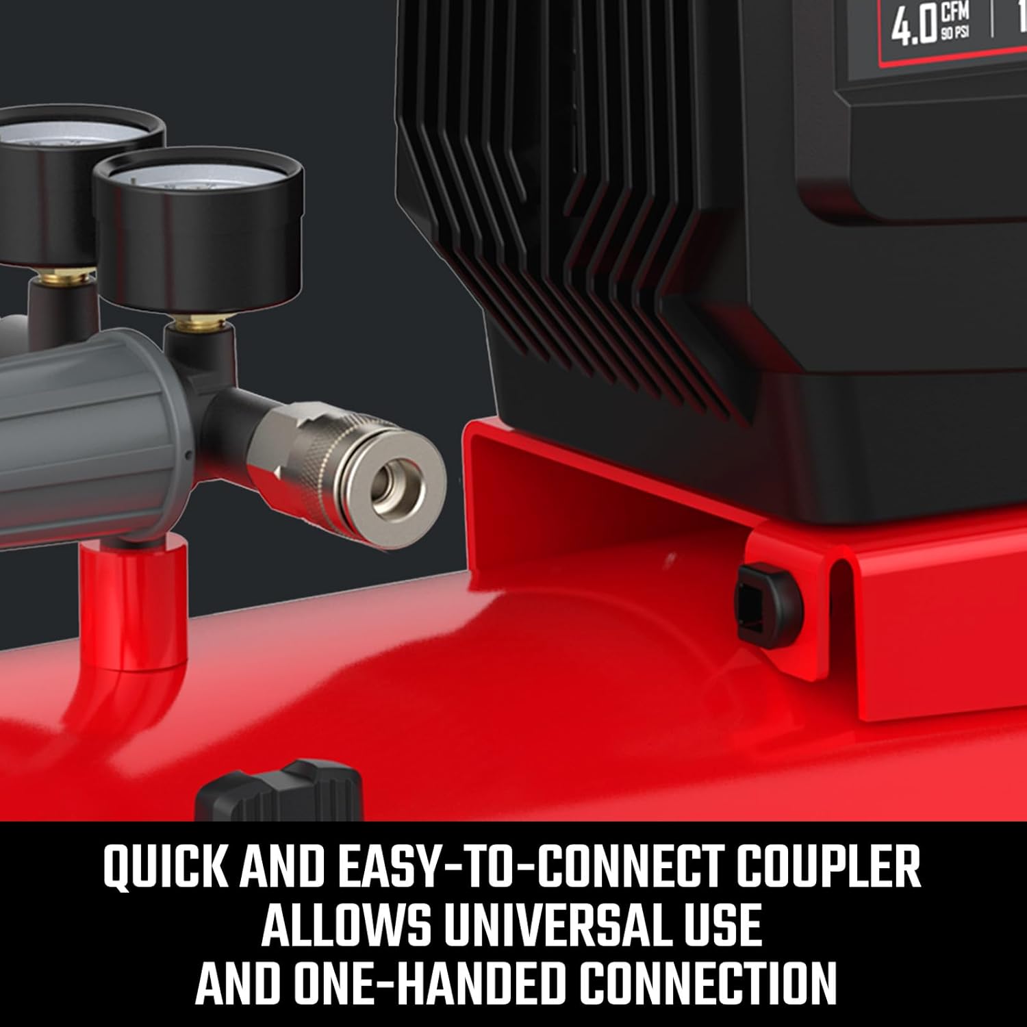 CRAFTSMAN CMXECXA0200842 Air Compressor 8 Gallon Oil-Free 1.8 HP Max 150 PSI Horizontal Tank Portable 2