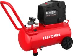 CRAFTSMAN CMXECXA0200842 Air Compressor 8 Gallon Oil-Free 1.8 HP Max 150 PSI Horizontal Tank Portable