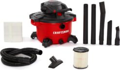 CRAFTSMAN CMXEVBE17606 12 Gallon 6.0 Peak HP Wet Dry Vac with Detachable Leaf Blower, Portable Shop Vacuum Wet