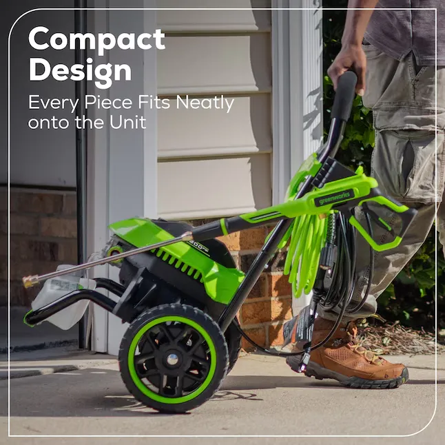Greenworks GPW2201 2200-PSI 1.2-GPM Cold Water Electric Pressure washer with 4 Spray Tips 15_11zon