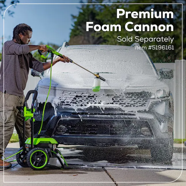 Greenworks GPW2201 2200-PSI 1.2-GPM Cold Water Electric Pressure washer with 4 Spray Tips 16_11zon