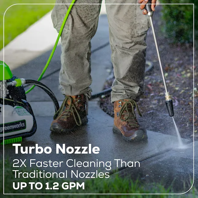 Greenworks GPW2201 2200-PSI 1.2-GPM Cold Water Electric Pressure washer with 4 Spray Tips 7_11zon