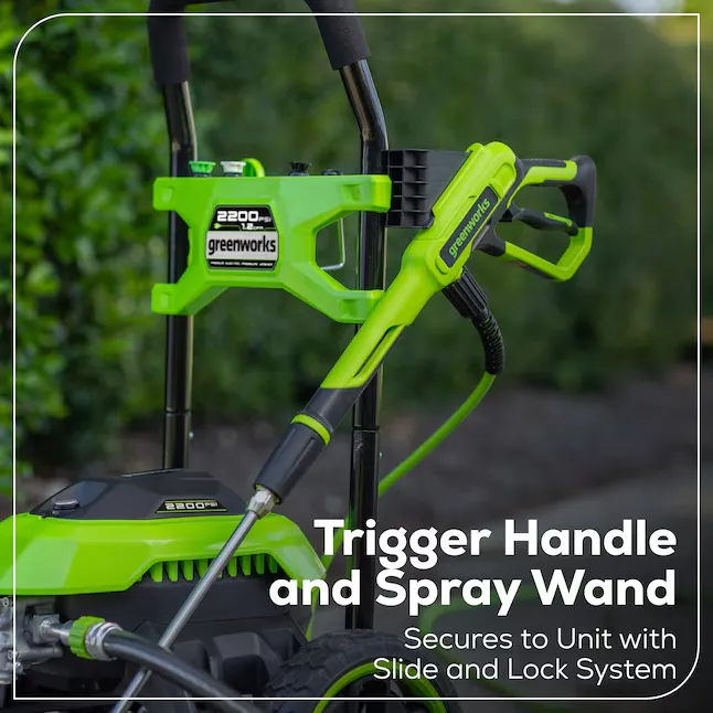 Greenworks GPW2201 2200-PSI 1.2-GPM Cold Water Electric Pressure washer with 4 Spray Tips 9_11zon