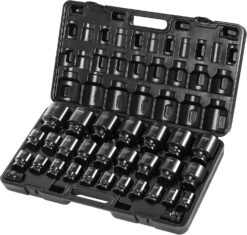 VEVOR Impact Socket Set 3/4 Inches 29 Piece Impact Sockets, 6-Point Sockets, Rugged Construction
