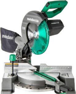 Metabo HPT C10FCG2 10-Inch Single Bevel Compound Miter Saw, 15-Amp Power Saw with Xact Cut Shadow Line