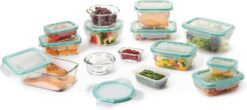 OXO 11179900 Good Grips Smart Seal Leakproof Airtight Glass & Plastic Food Storage Container Set