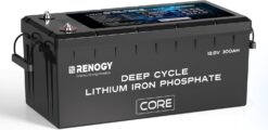 Renogy 12V 300Ah Self heating Lithium LiFePO4 Deep Cycle Battery, 5000+Deep Cycles, 200A BMS