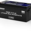 Renogy 24V 100Ah BMS LiFePO4 Self-Heating Deep Cycle Lithium Battery, Over 5000 Cycles