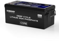 Renogy 24V 100Ah BMS LiFePO4 Self-Heating Deep Cycle Lithium Battery, Over 5000 Cycles