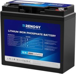 Renogy RBT1220LFP-TM 12V 20Ah Trolling Motor Lithium Lifepo4 Battery, Built in 20A BMS, IP65 Waterproof Rated