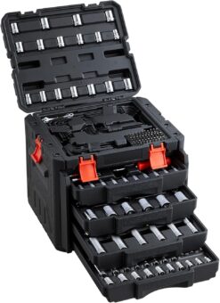 VEVOR 100006 Mechanics Tool Set, 230-Piece Mechanic Tool Kit, 1/4 in, 3/8 in, and 1/2 in Drive