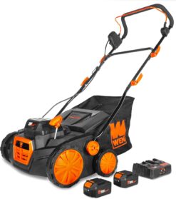 Wen 20716 20V Max Cordless 15-Inch 2-in-1 Brushless Electric Dethatcher and Scarifier