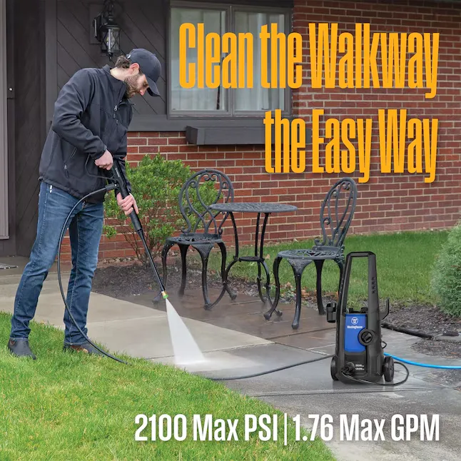 Westinghouse ePX3050 Max 2100-PSI 1.76-GPM Cold Water Electric Pressure washer with 3 Spray Tips 5_11zon