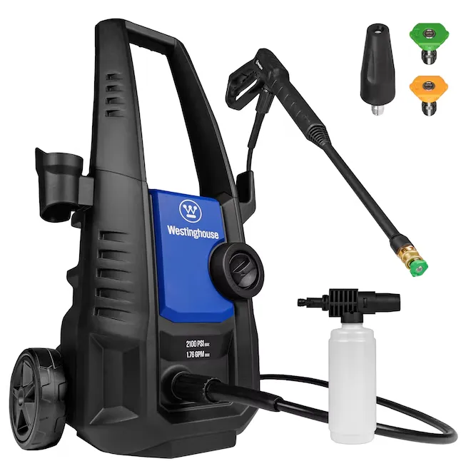 Westinghouse ePX3050 Max 2100-PSI 1.76-GPM Cold Water Electric Pressure washer with 3 Spray Tips_11zon