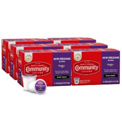 Community Coffee New Orleans Blend 72 Count Coffee Pods, Special Dark Roast, Compatible with Keurig 2.0 K-Cup Brewers