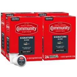 Community Coffee Signature Blend 96 Count Coffee Pods, Dark Roast, Compatible with Keurig 2.0 K-cup Brewers