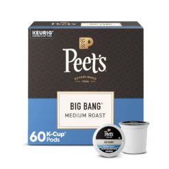 Peet's Coffee, Medium Roast Keurig K-Cup Pods, 100% Arabica Coffee - Big Bang 60 Count (6 Boxes of 10 K-Cup Pods)