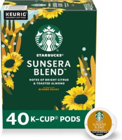 Starbucks K-Cup Coffee Pods, Sunsera Blend For Keurig Coffee Makers, 100% Arabica, 1 Box (40 Pods)