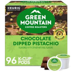 Green Mountain Coffee Roasters Chocolate Dipped Pistachio Flavored Coffee, 96-count pods, (4 pack of 24)