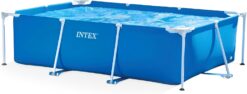 INTEX 28272NP Rectangular Frame 9 ft 10 in x 6 ft 6.75 in x 29.5 in Above Ground Pool, Swimming Pool