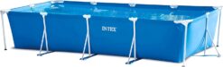 INTEX 28273NP Rectangular Frame 14 ft 9 in x 7 ft 3 in x 33 in Above Ground Pool, Swimming Pool with Steel Frame, Pump Not Included