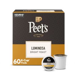 Peet's Coffee, Light Roast Keurig K-Cup Pods, 100% Arabica Coffee - Luminosa Breakfast Blend (6 Boxes of 10 K-Cup Pods)