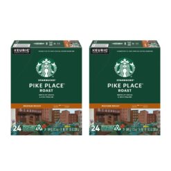 Starbucks Pike Place Roast Coffee, K-Cup Portion Pack for Keurig K-Cup Brewers, 24 K-Cups (Pack of 2)