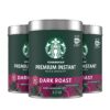 Starbucks Premium Instant Coffee, Dark Roast Coffee, Arabica Beans, Three 3.17 oz Tins