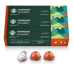 Starbucks by Nespresso Vertuo, Single-Origin Colombia, 30-count Coffee Pods Medium Roast, Brews 7.8 oz
