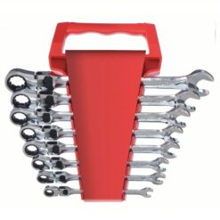 WESTWARD 1LCD6 Combination Wrench Set: Alloy Steel, Chrome, 8 Tools, 5/16 in to 3/4 in Range of Head Sizes
