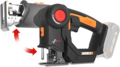WORX WX550L.9 Cordless Reciprocating Saw&Jigsaw, 20V ¾" 2-in-1 Saw, ¾" Stroke Length, 2-in-1 functions