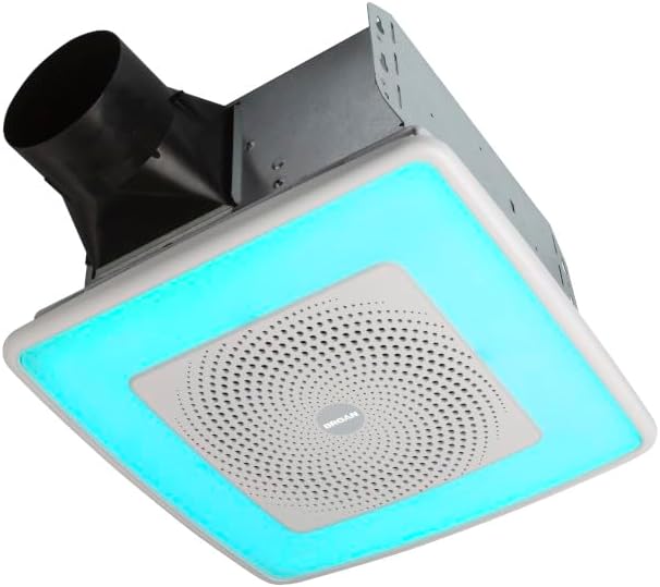Broan-NuTone® SPK110RGBL 110 CFM, 1.5 Sones ChromaComfort™ w/ Sensonic™ Bluetooth® Speaker