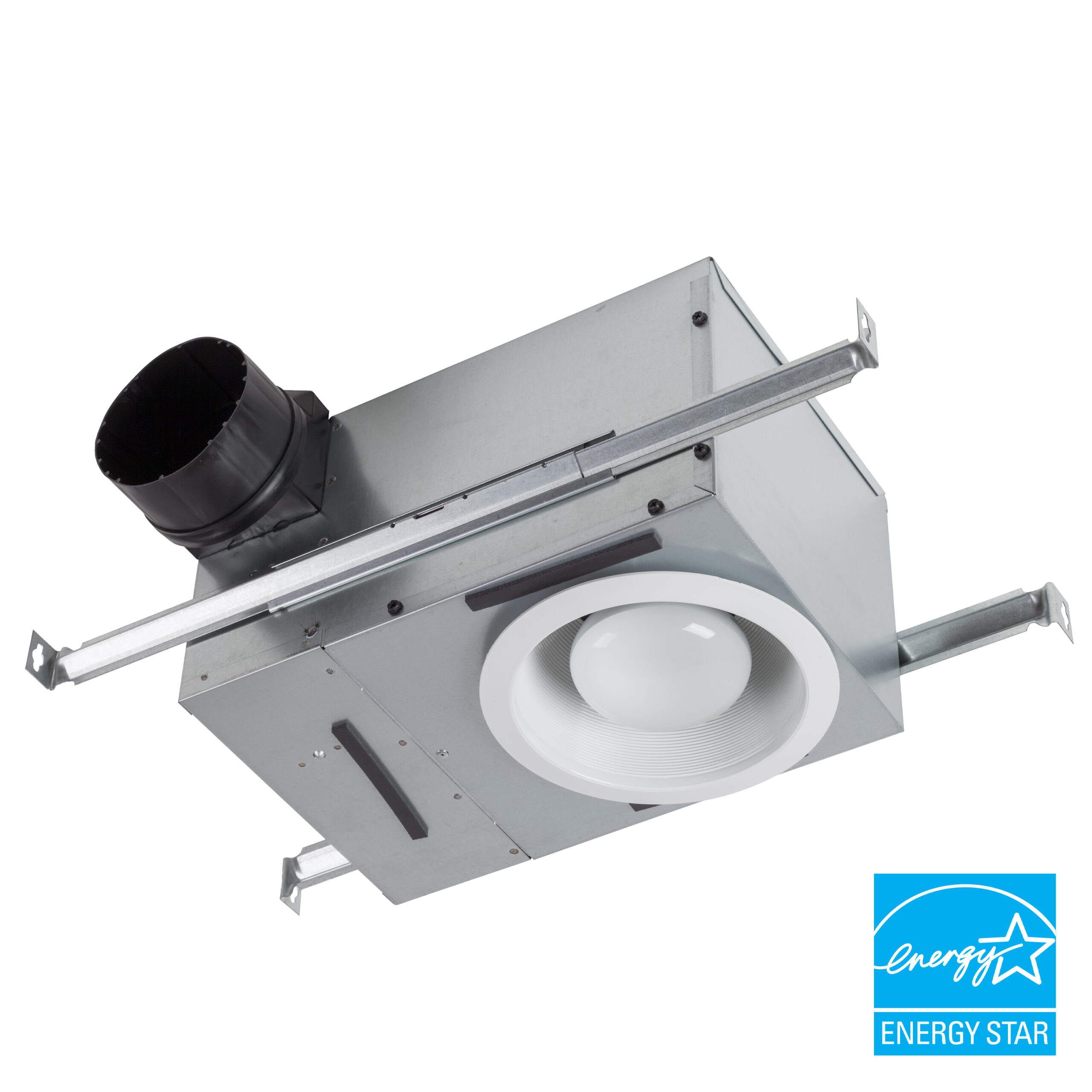 Broan-NuTone 744L Recessed 50-80 Selectable CFM Ventilation Fan with Light, 0.3-2 Sones, ENERGY STAR