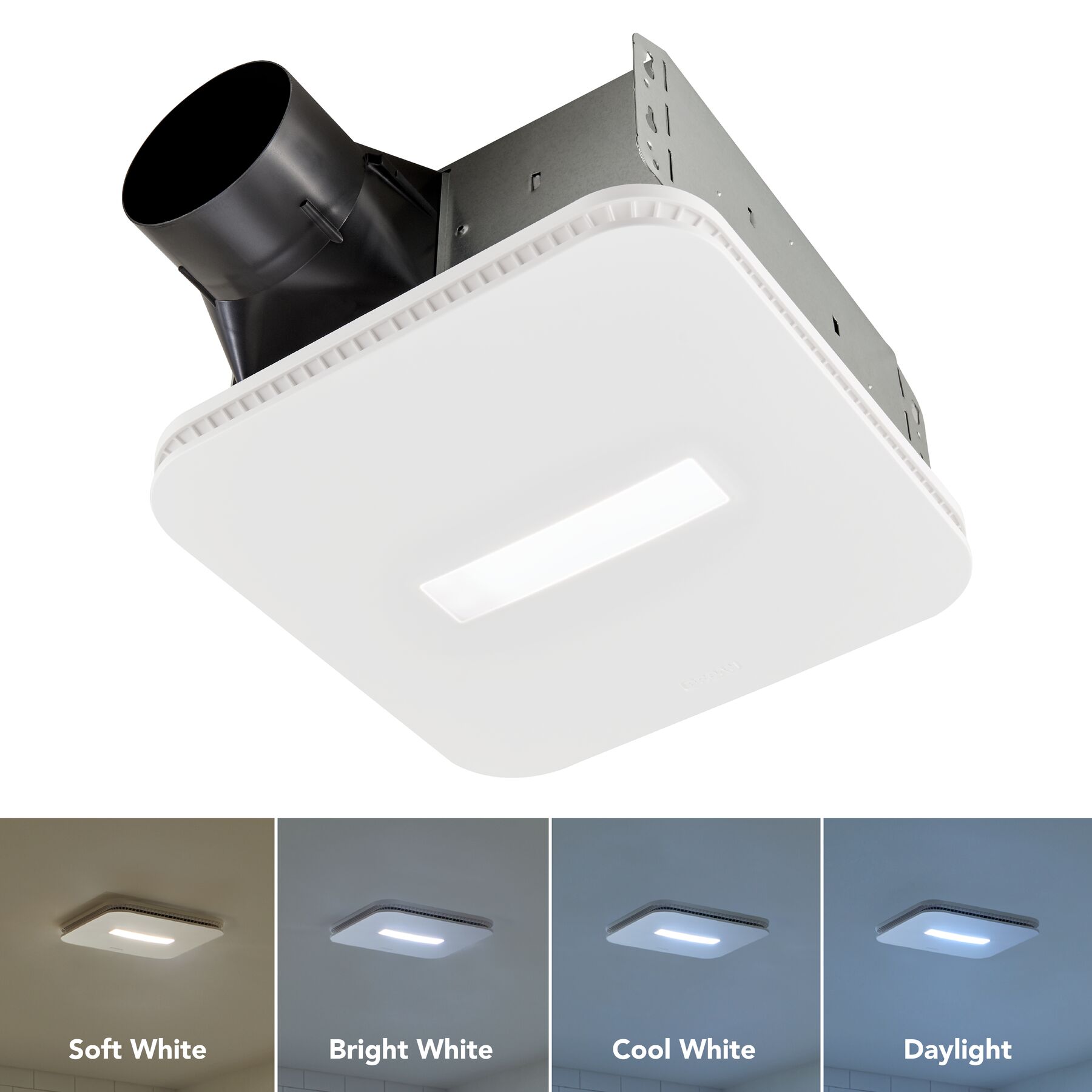 Broan-NuTone AER110CCTK 110 CFM, 1.0 SONE FAN W/ CLEANCOVER™ AND SELECTABLE CCT LED LIGHT