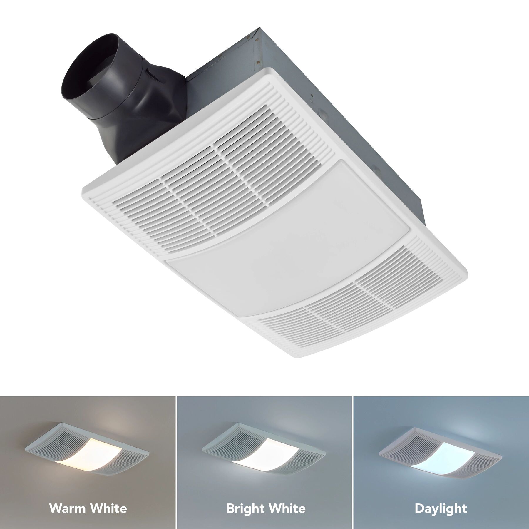 Broan-NuTone BHFLED110 PowerHeat™ 110 CFM 2.0 Sones Heater Exhaust Fan with CCT Color Adjustable LED Lighting