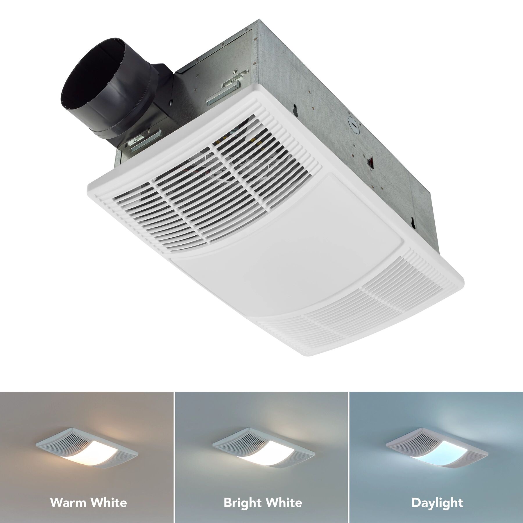 Broan-NuTone BHFLED80 PowerHeat™ 80 CFM 1.5 Sones Heater Exhaust Fan with CCT Color Adjustable LED Lighting