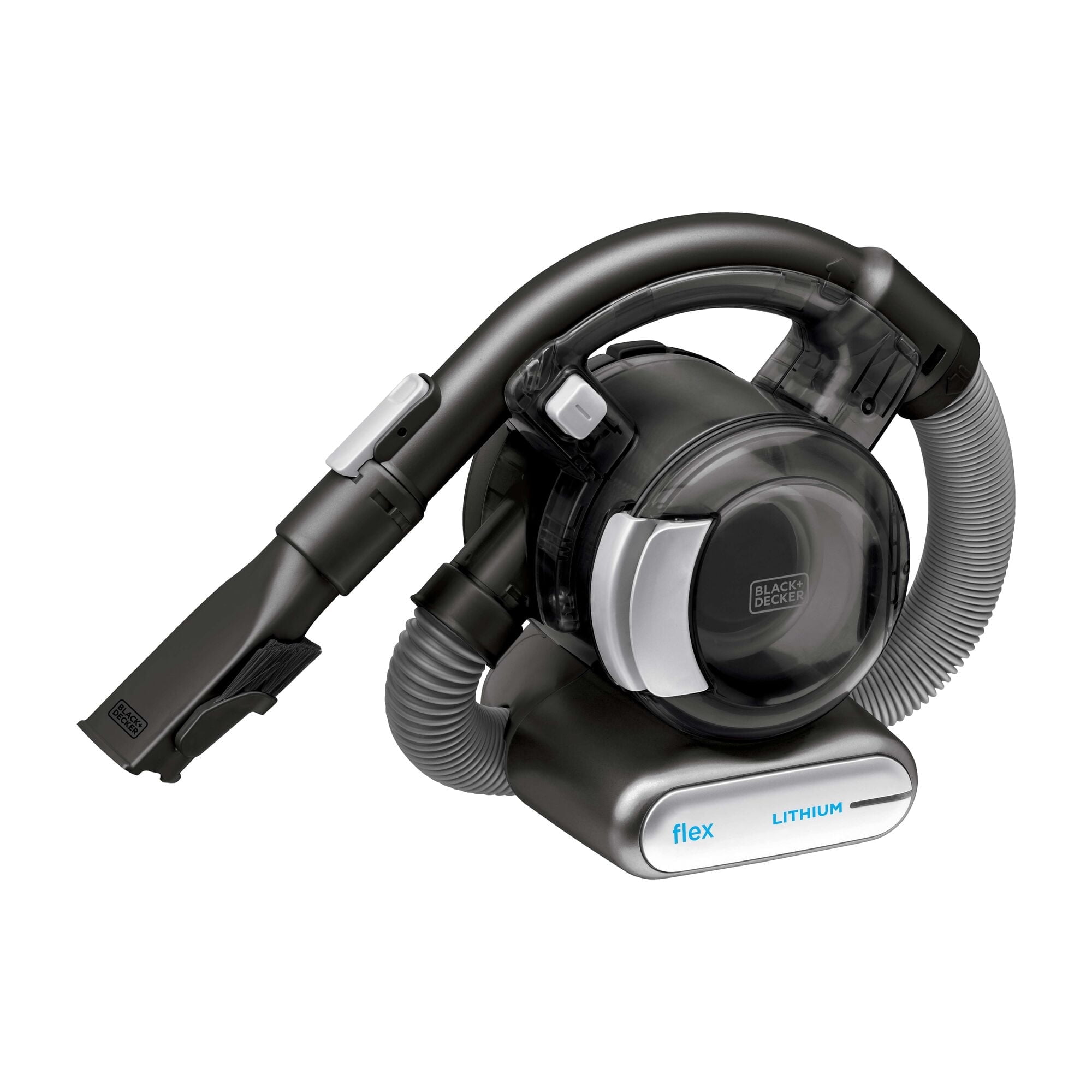 BLACK+DECKER dustbuster FLEX Cordless Handheld Vacuum, Home & Car Cleaning, with Flexible Hose and Pet Hair Brush, BDH2020FL, Black