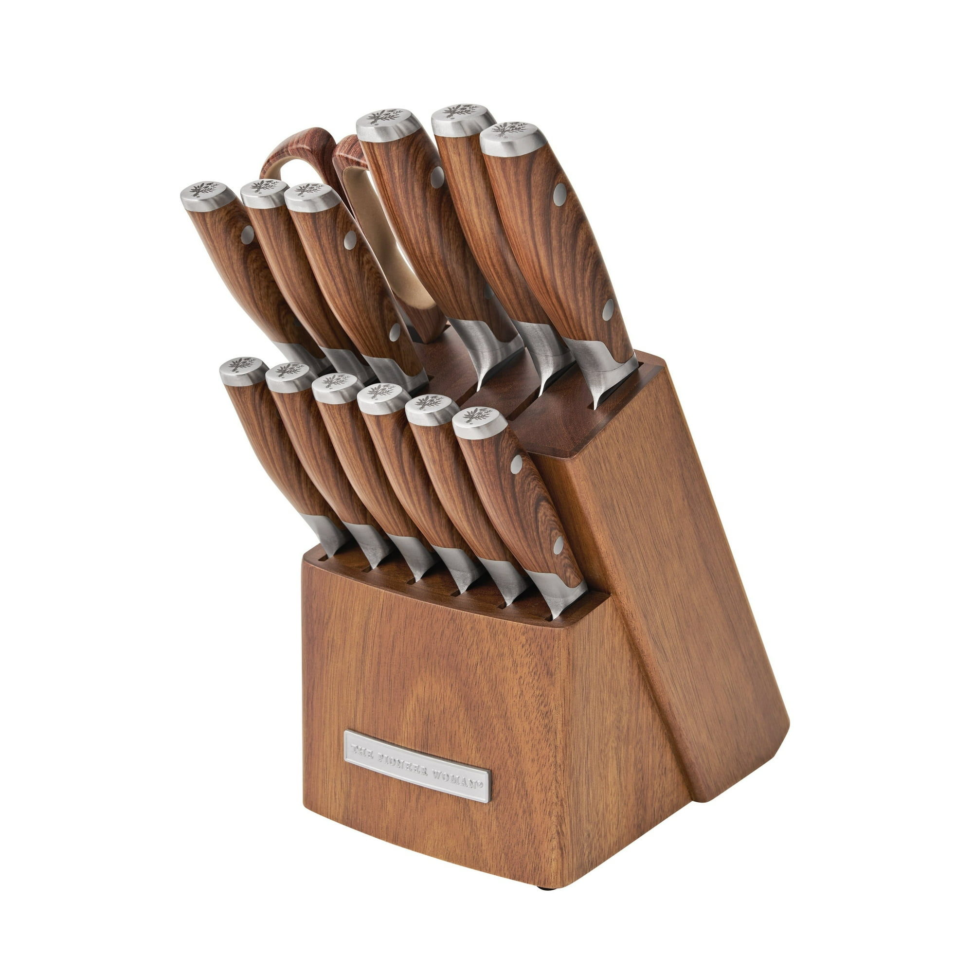 The Pioneer Woman 14-Piece Knife Block Set, Wood